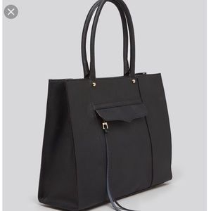 NWT Rebecca Minkoff Large MAB Leather Tote, Black